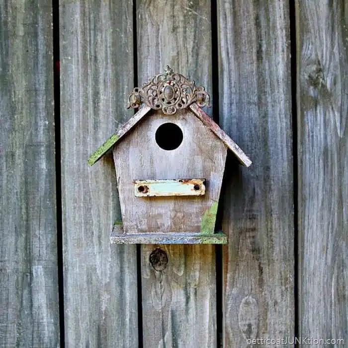 Vintage Hardware Adds Charm To A Wood Birdhouse Petticoat Junktion
