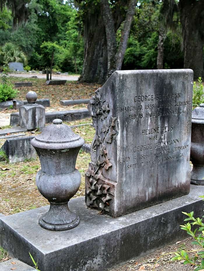 Bonaventure Cemetery Savannah Georgia Headstone George Beckmann