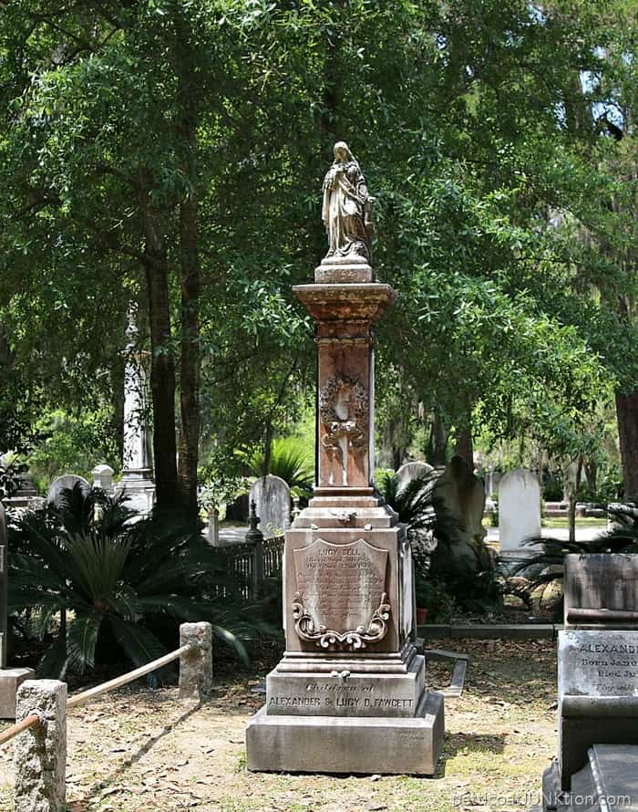 Bonaventure Cemetery Savannah Georgia Lucy Bell Monument Headstone