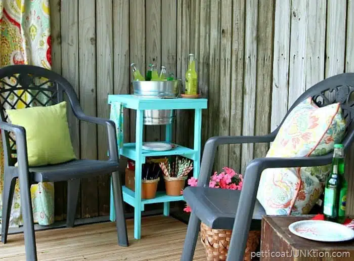 How to make a wood Beverage Station with galvanized bucket for drinks Petticoat Junktion
