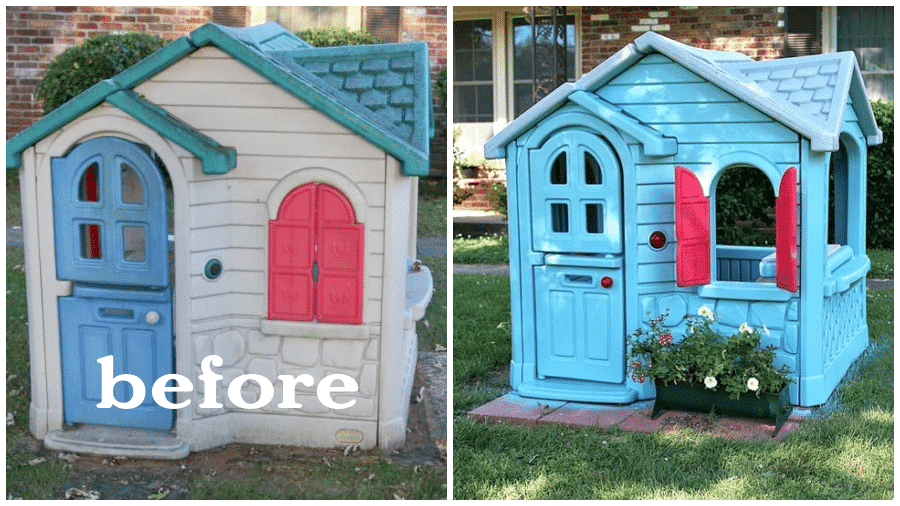 little tikes playhouse paint makeover