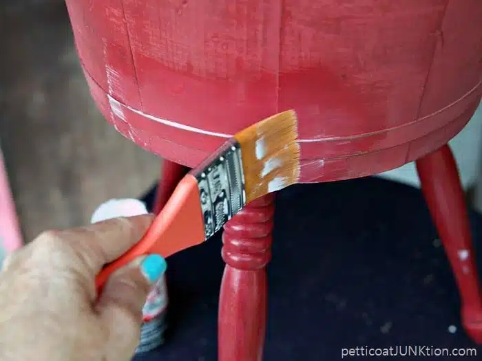 Decoupage Furniture Using Fabric and Spray Adhesive - Petticoat Junktion
