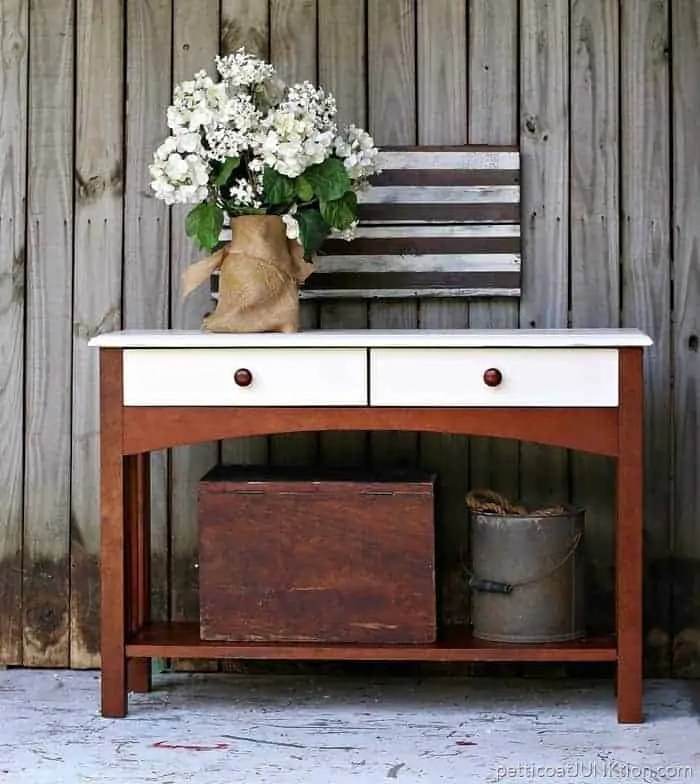 Sofa Table Makeover: Paint Drawers And Tabletop Only