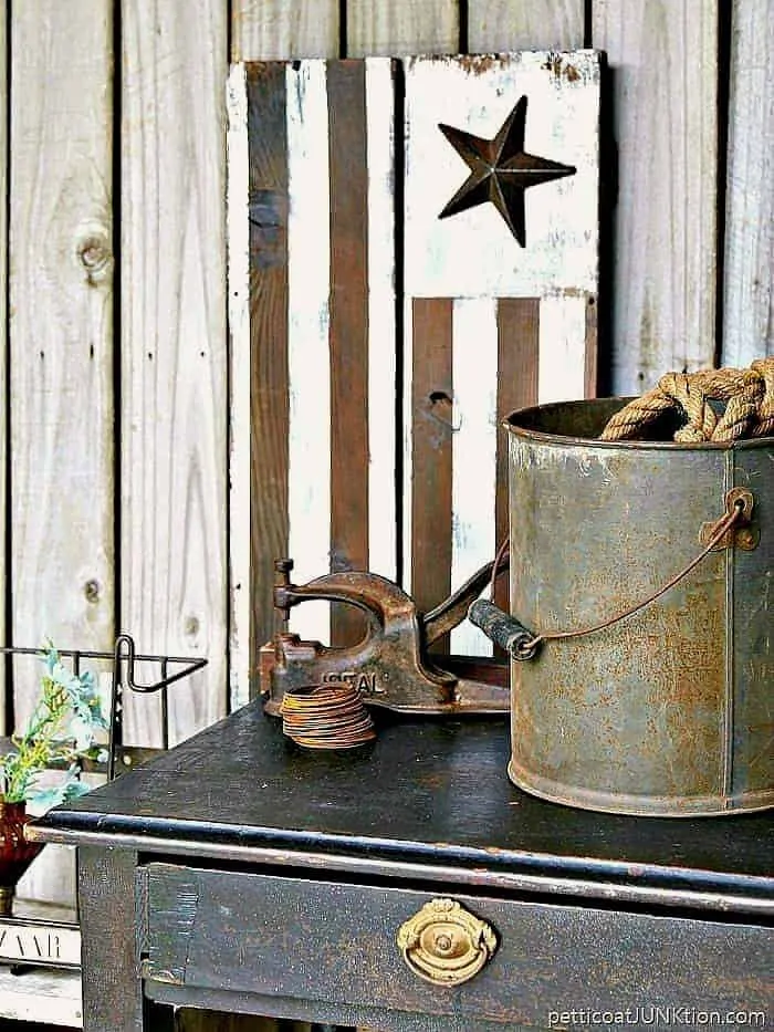 how to make a rustic wood flag