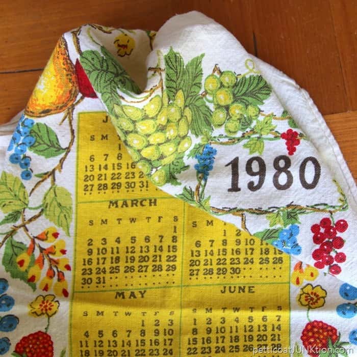 vintage fabric calendar