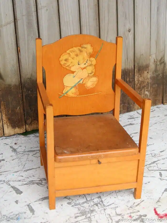 upcycled kids potty chair