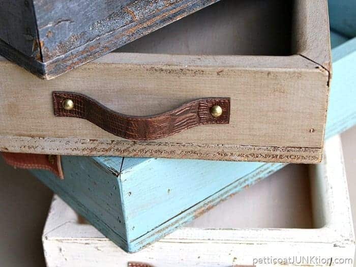 upcycled wood trays and belts
