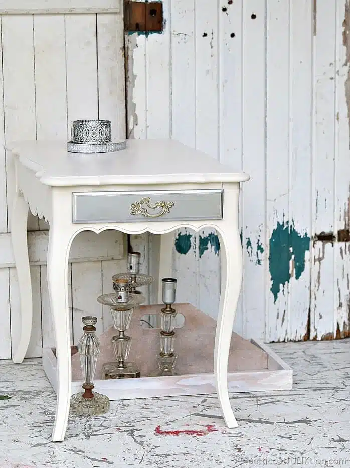 Spray painting furniture…fresh look for an old piece
