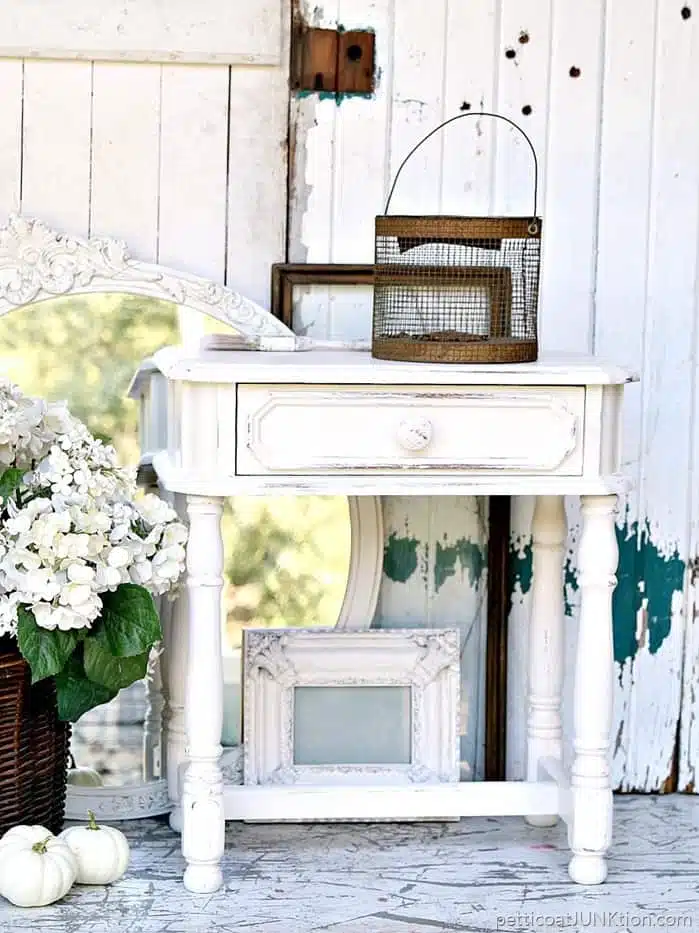 How To Spray Paint Home Decor White - Petticoat Junktion