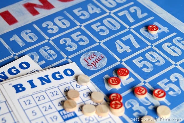 DIY Bingo Game Table - Petticoat Junktion