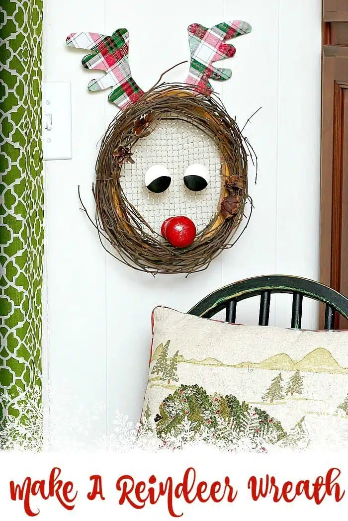 Make A Reindeer Christmas Wreath