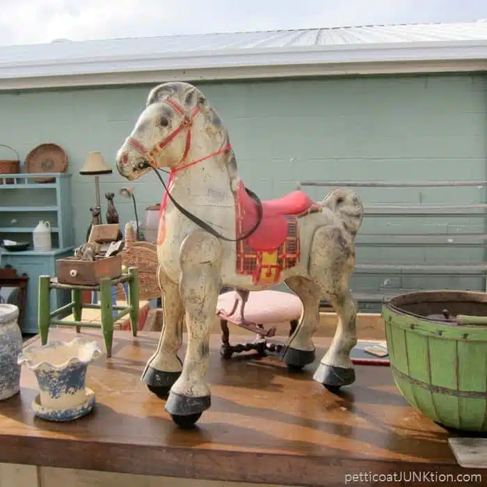 cool vintage horse at the Nashville Flea Market