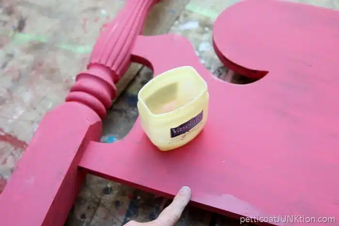 Vaseline Petroleum Jelly for distressing paint and furniture