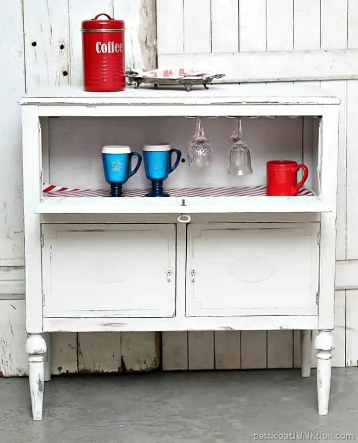 How To Make A Beverage Cabinet Out Of An Old Radio Cabinet