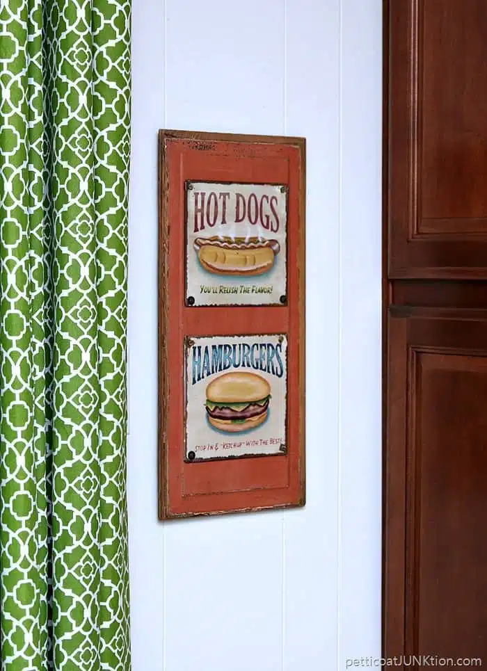 hot dog hamburger kitchen wall hanging