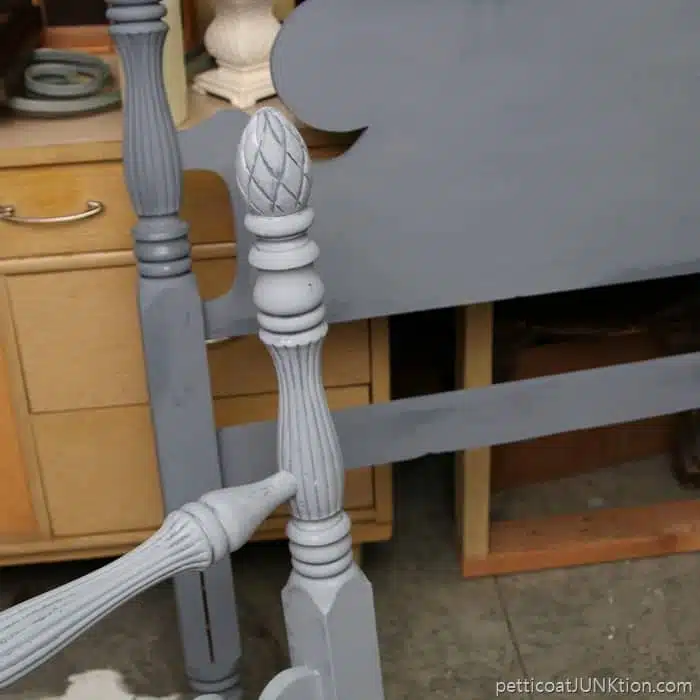 two gray paint colors for furniture makeover