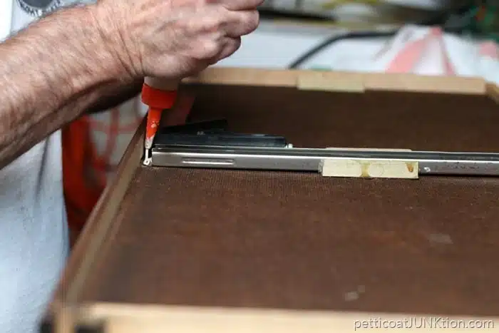 drawer runner repair with Elmer's glue