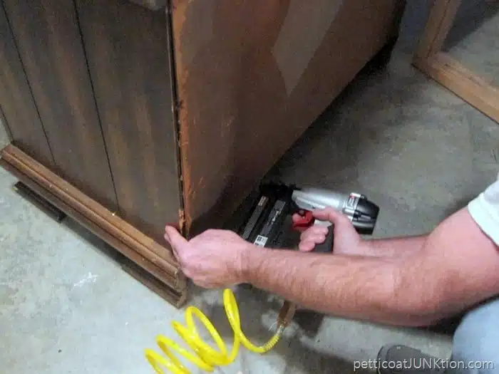 furniture repairs using nail gun