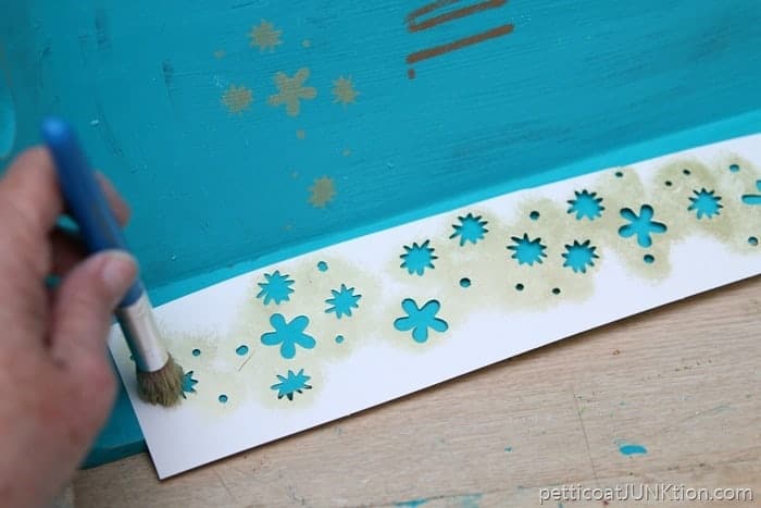stencil a painted tray