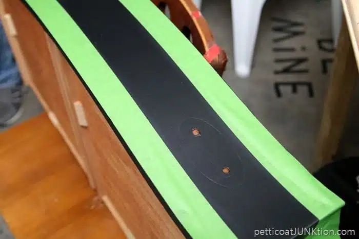 Frogtape for painting a stripe on furniture