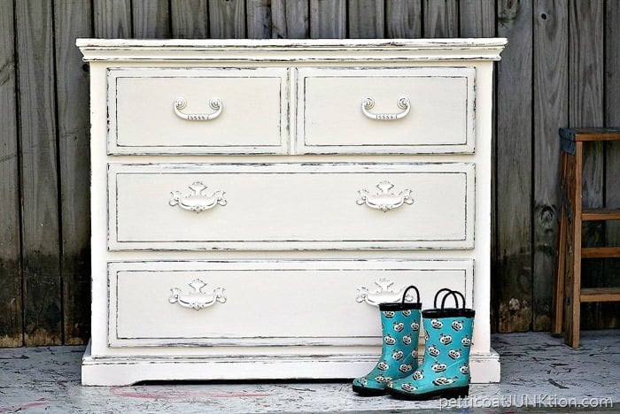 How To Distress White Furniture Petticoat Junktion