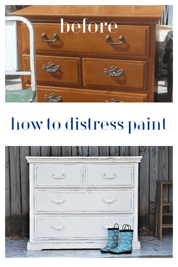 How To Make White Furniture Look Distressed And Naturally Worn