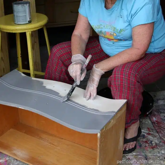 Gliddern Gripper primer tinted gray for painting furniture projects