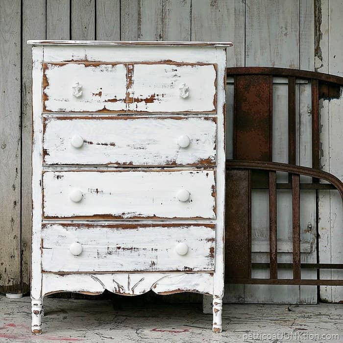 dare to distress | shabby chic coastal furniture project - petticoat