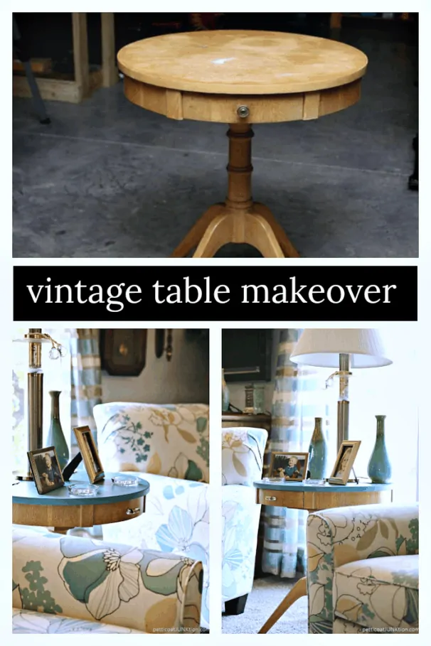 vintage blonde table makeover