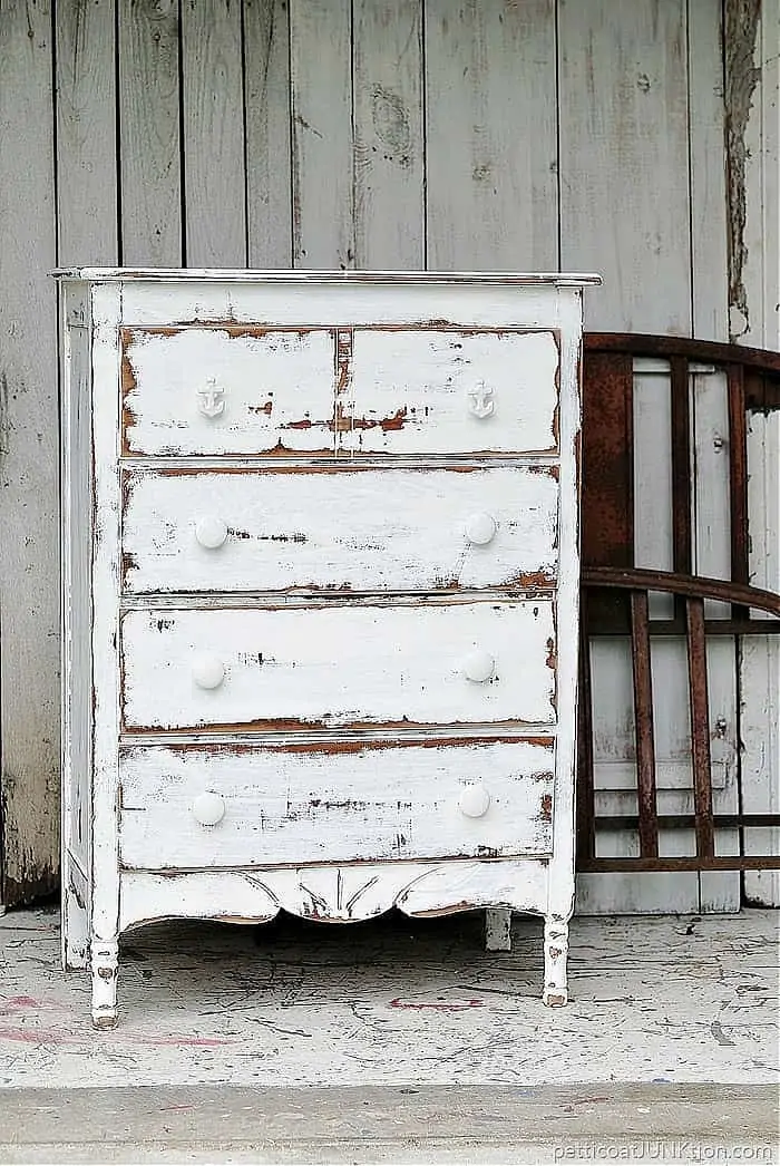 white shabby chic furniture with a coastal style