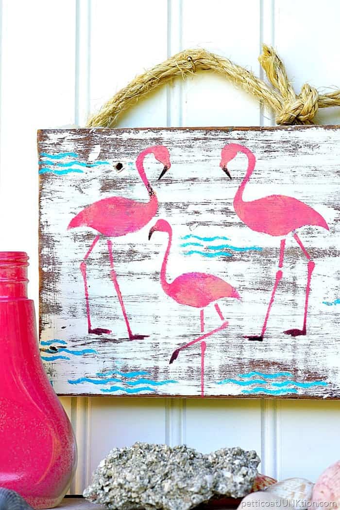 Pink Flamingo Junk Sign 2