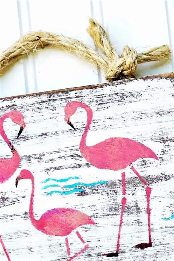 diy pink flamingo sign