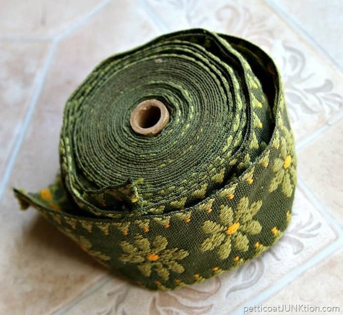 green and yellow fabric trim