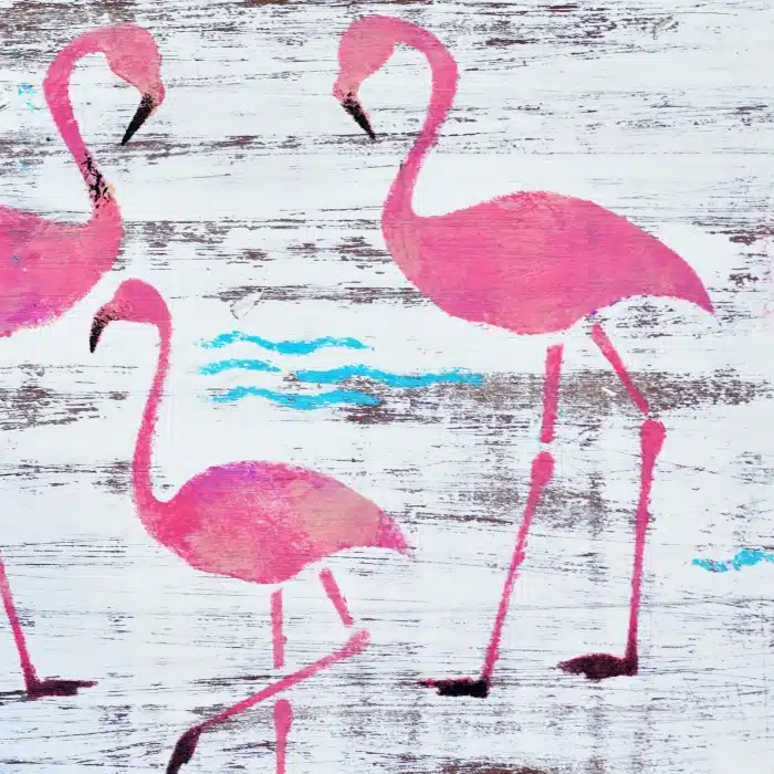 how to stencil a flamingo sign wall decor