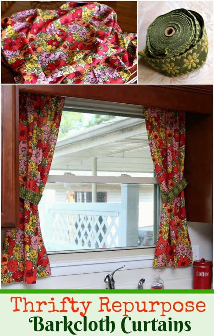 vintage barkcloth curtains