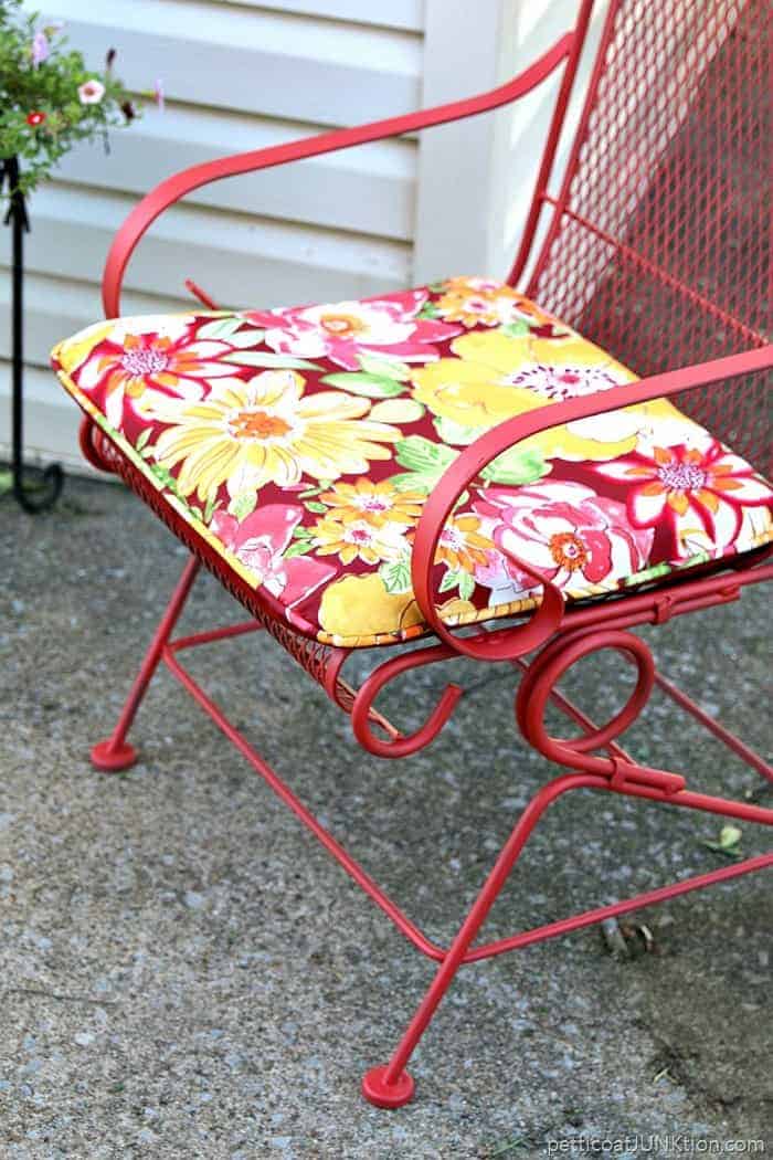 $5 Floral Outdoor Cushions Had Me At Hello - Petticoat Junktion