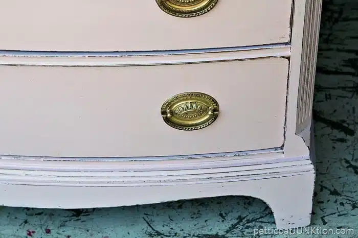 distressed paint for pretty pink chest