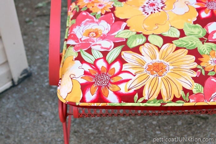 floral fabric outdoor cushion by Better Homes and Gardens