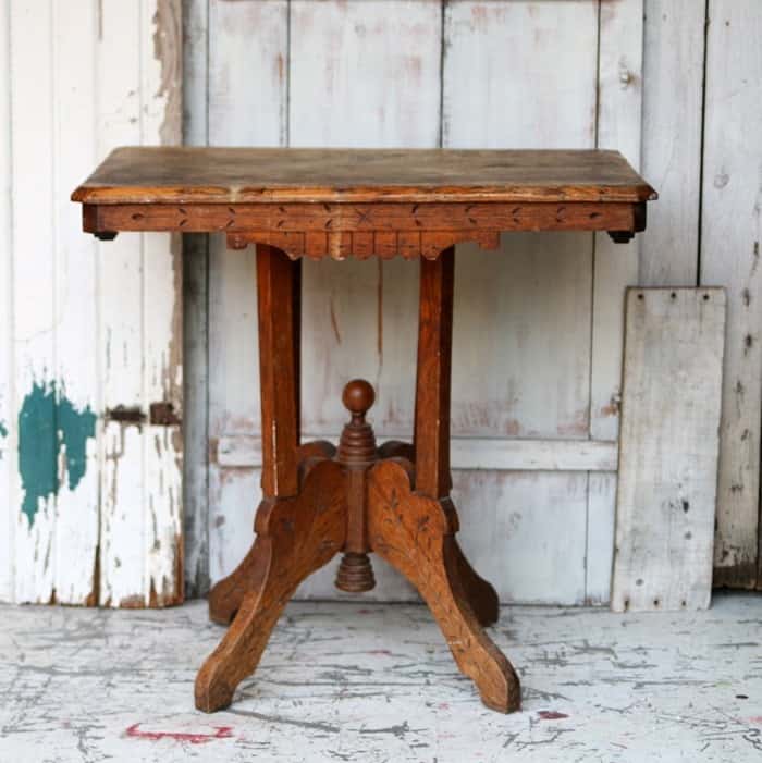 antique table in the Eastlake style