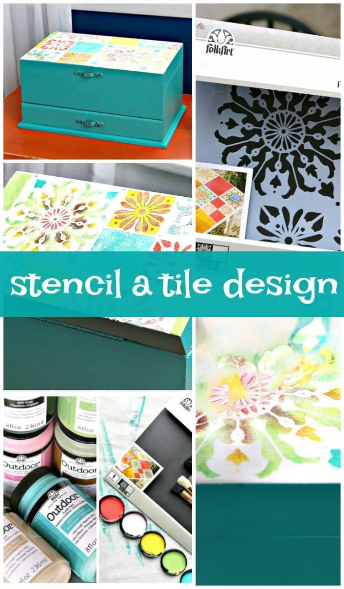 stecncil a tile design