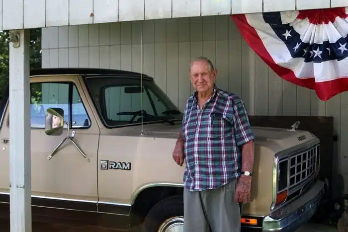 Dad with his Dad's truck