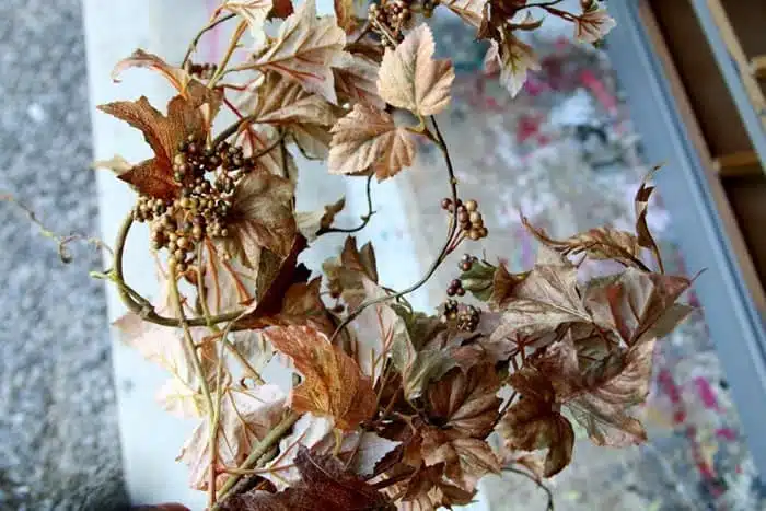 Fall metallic leaf bush