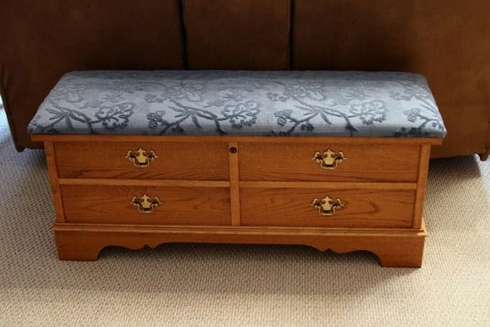 How To Recover The Fabric Seat On A Lane Cedar Chest