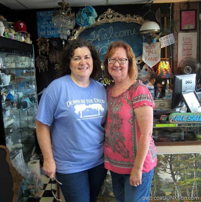 Suzanne and Kathy at Blue Building Antiques in Alabaster Alabama