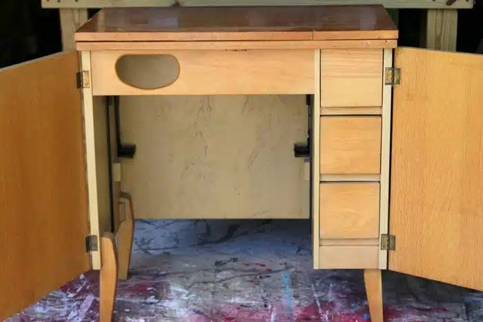 cabinet before makeover