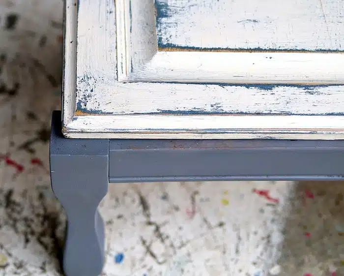 distressed white paint
