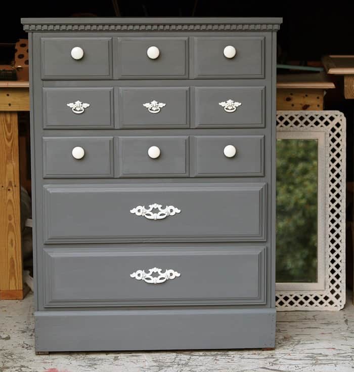 Painting Wood Furniture | Pewter Gray & Modern White - Petticoat Junktion