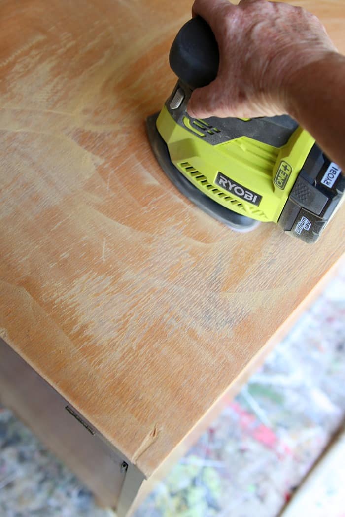 sanding rough spots