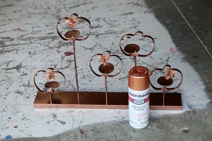 Rustoleum metallic copper spray paint project