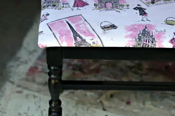 black and pink painted furniture